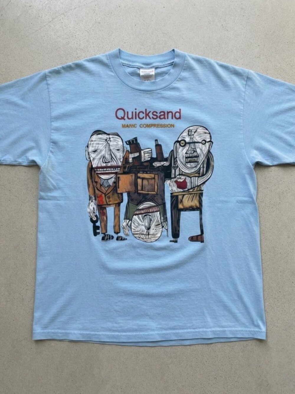 Quicksand Manic Compression Post-Hardcore Light Blue T-Shirt S-4XL